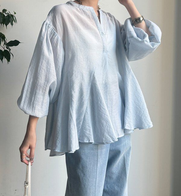  「【WEB限定】切替ギャザーブラウス」|シャツ・ブラウス|