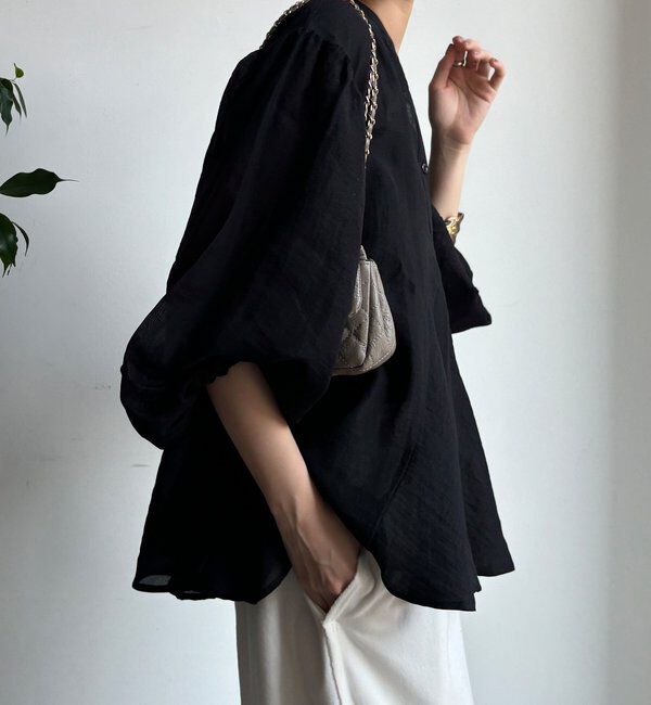  「【WEB限定】切替ギャザーブラウス」|シャツ・ブラウス|