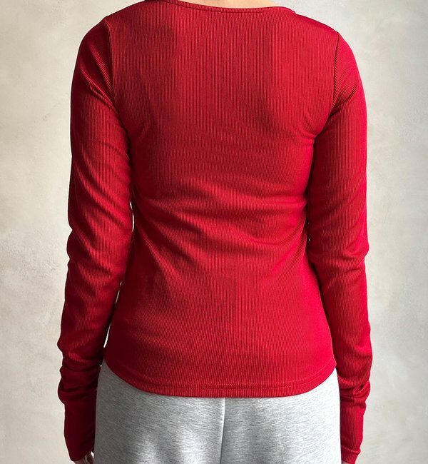  「【WEB限定】ヘンリーネックリブニット」|ニット・セーター|