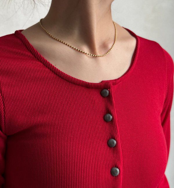  「【WEB限定】ヘンリーネックリブニット」|ニット・セーター|