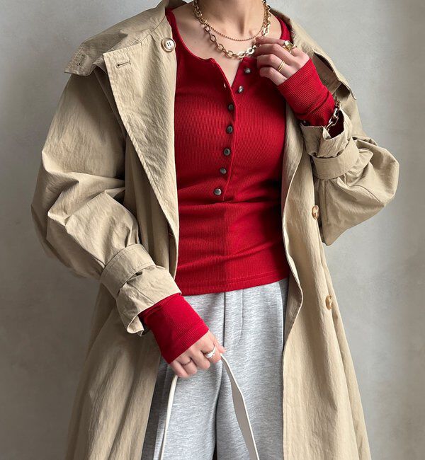  「【WEB限定】ヘンリーネックリブニット」|ニット・セーター|