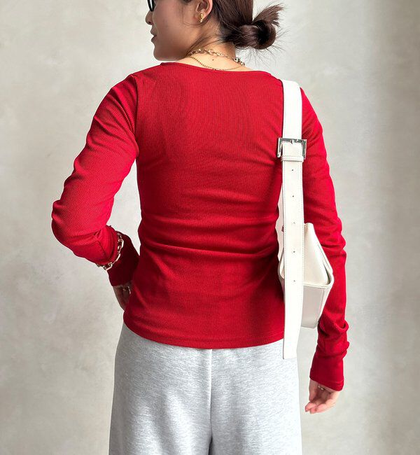  「【WEB限定】ヘンリーネックリブニット」|ニット・セーター|