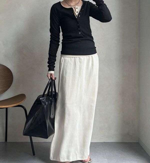  「【WEB限定】ヘンリーネックリブニット」|ニット・セーター|