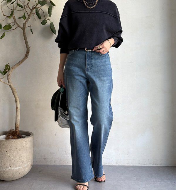  「ピグメント加工スウェットライクニット」|ニット・セーター|