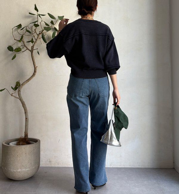  「ピグメント加工スウェットライクニット」|ニット・セーター|