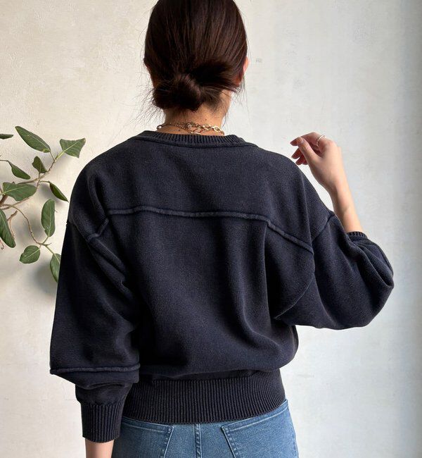  「ピグメント加工スウェットライクニット」|ニット・セーター|