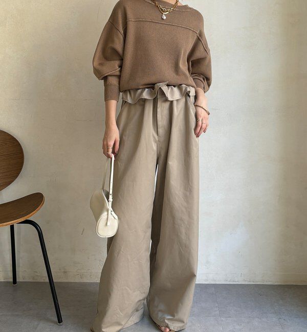  「ピグメント加工スウェットライクニット」|ニット・セーター|