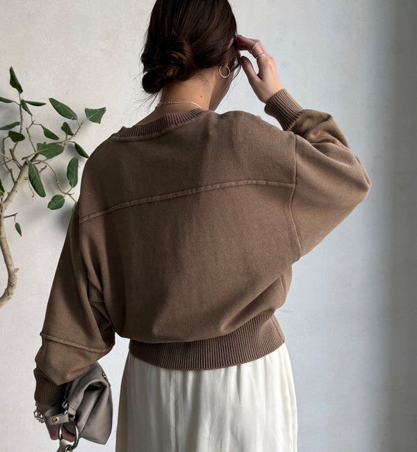  「ピグメント加工スウェットライクニット」|ニット・セーター|