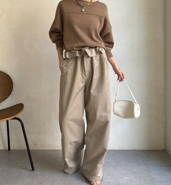  「ピグメント加工スウェットライクニット」|ニット・セーター|