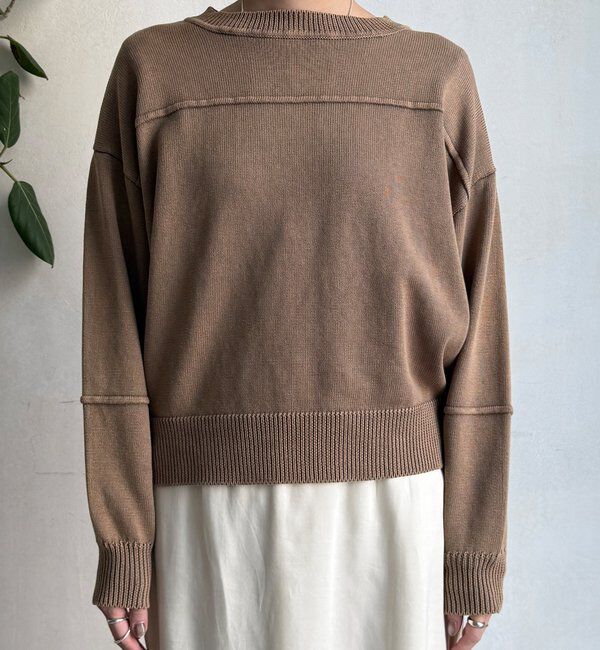  「ピグメント加工スウェットライクニット」|ニット・セーター|
