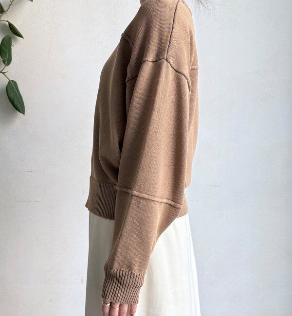  「ピグメント加工スウェットライクニット」|ニット・セーター|