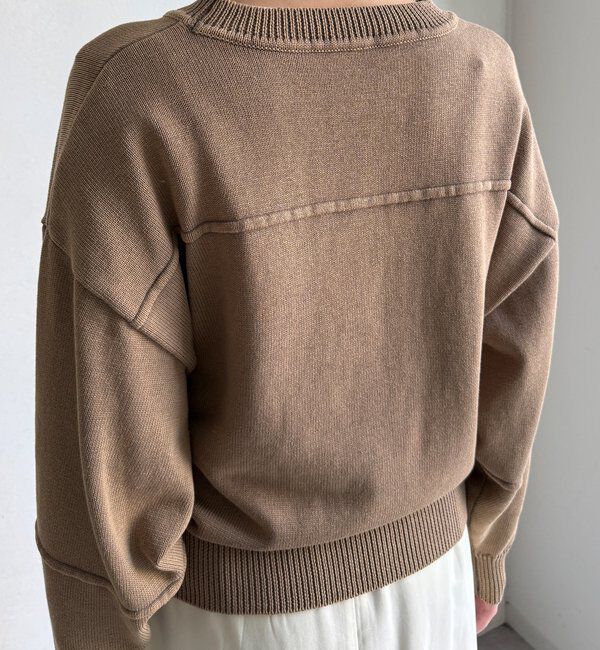  「ピグメント加工スウェットライクニット」|ニット・セーター|