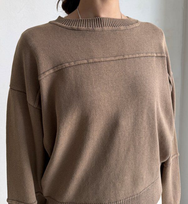  「ピグメント加工スウェットライクニット」|ニット・セーター|