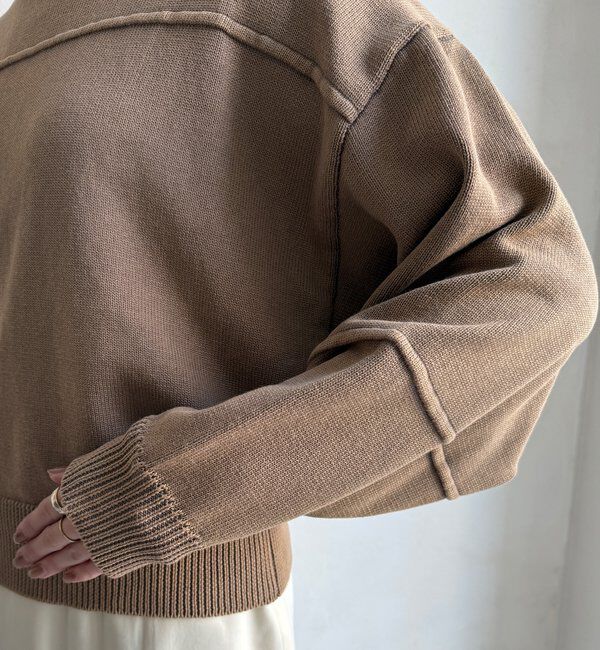  「ピグメント加工スウェットライクニット」|ニット・セーター|