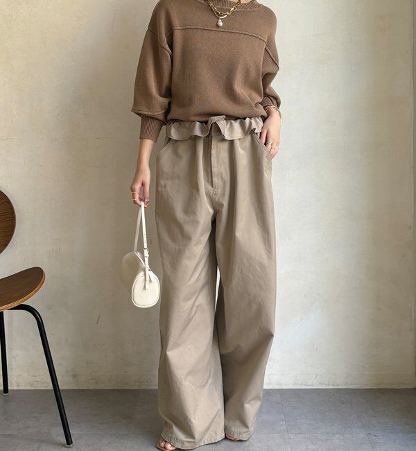  「ピグメント加工スウェットライクニット」|ニット・セーター|