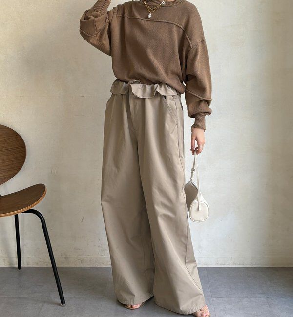  「ピグメント加工スウェットライクニット」|ニット・セーター|