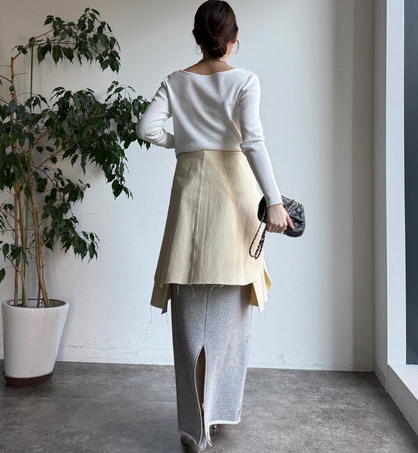  「【REI企画カラーあり】スクエアニットロングスリーブプルオーバー」|ニット・セーター|