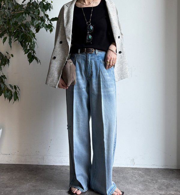  「【REI企画カラーあり】スクエアニットロングスリーブプルオーバー」|ニット・セーター|