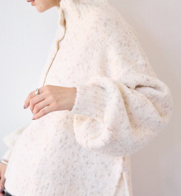  「【キャッチーな編地】ラメノット2wayタートル」|ニット・セーター|