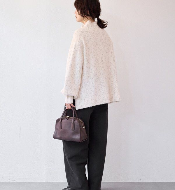  「【キャッチーな編地】ラメノット2wayタートル」|ニット・セーター|