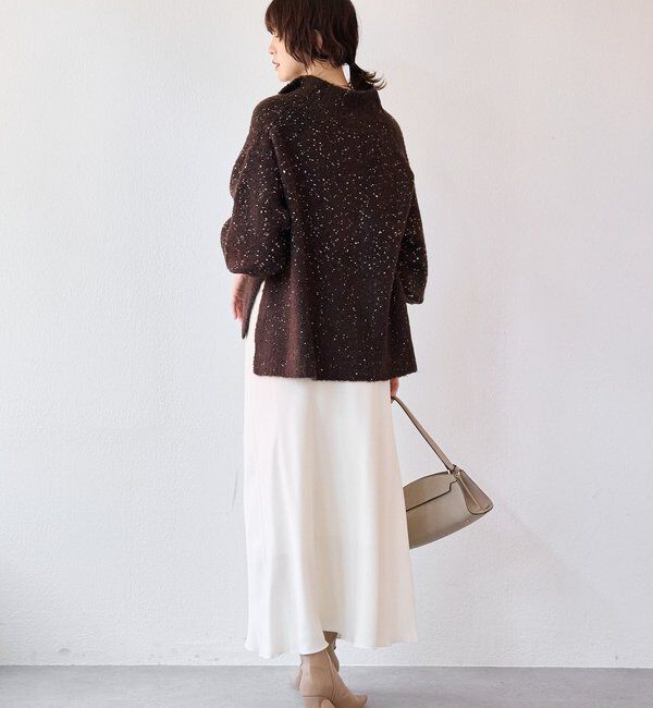  「【キャッチーな編地】ラメノット2wayタートル」|ニット・セーター|