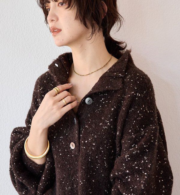  「【キャッチーな編地】ラメノット2wayタートル」|ニット・セーター|