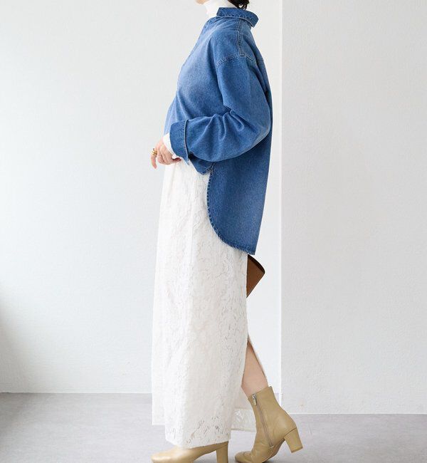  「【a Nice （ア ・ニース）】クラフトレーススカート」|スカート|