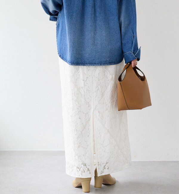  「【a Nice （ア ・ニース）】クラフトレーススカート」|スカート|
