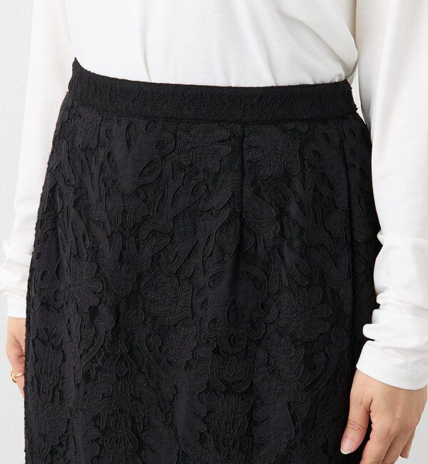  「【a Nice （ア ・ニース）】クラフトレーススカート」|スカート|