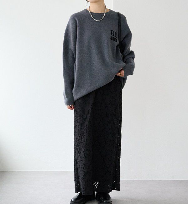  「【a Nice （ア ・ニース）】クラフトレーススカート」|スカート|