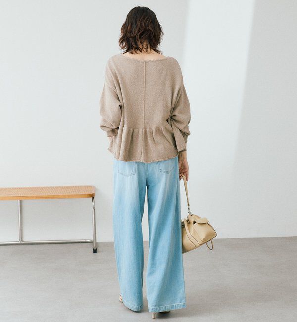  「予約【大人の甘さを演出】ルーズペプラムニット」|ニット・セーター|