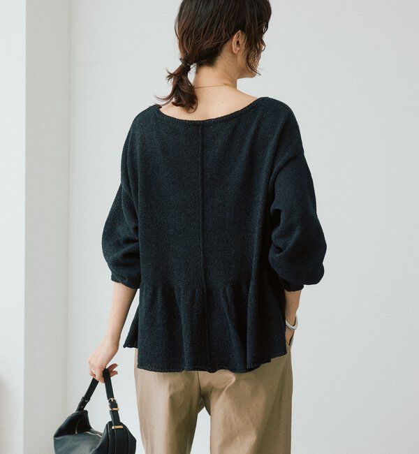  「予約【大人の甘さを演出】ルーズペプラムニット」|ニット・セーター|