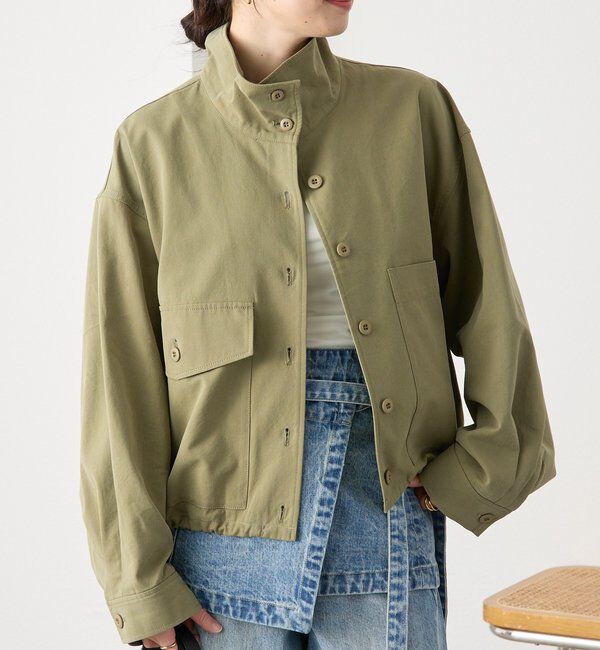  「予約【A・MONN(アモン)】ミリタリースタンドシャツ」|シャツ・ブラウス|