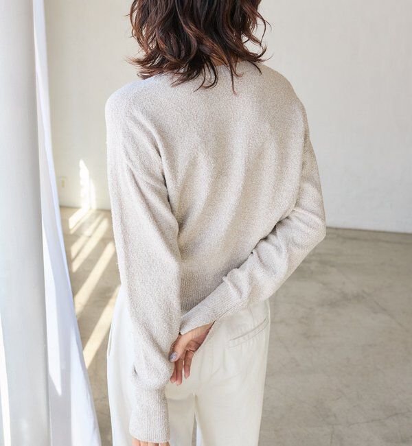  「予約【大人のこなれ感】メランジブークレーZIPニット」|カーディガン|