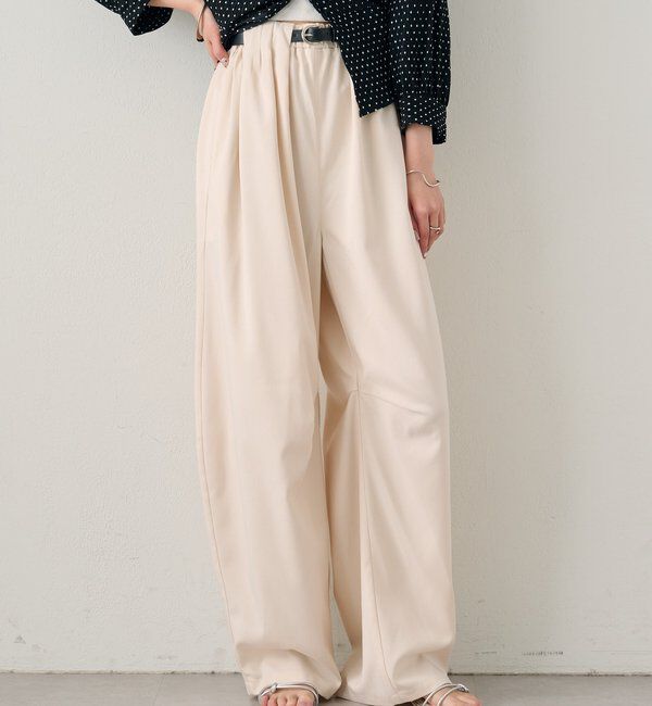  「ベルト付きボリュームスラックス」|チノ|