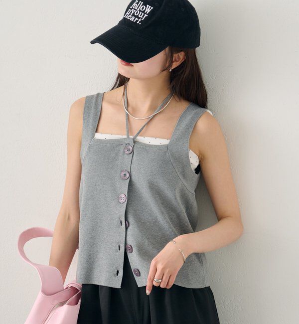  「ホルターニットタンクトップ」|キャミソール|