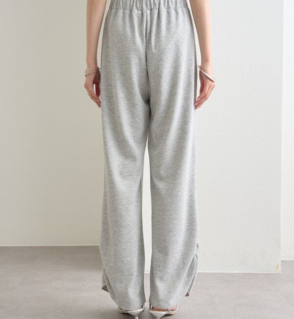  「裾ギャザーリブパンツ」|チノ|