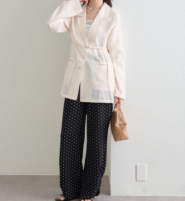  「裾ギャザーリブパンツ」|チノ|