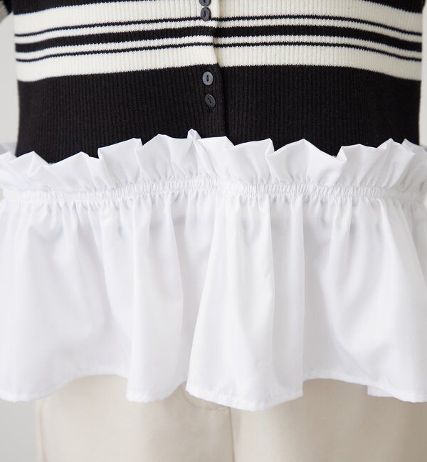  「ペプラム半袖ニット」|ニット・セーター|