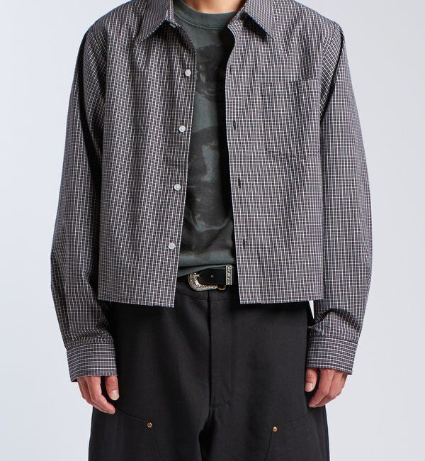  「【KOOKY'N/クーキー】クロップドチェックシャツ　※２サイズ展開」|シャツ・ブラウス|