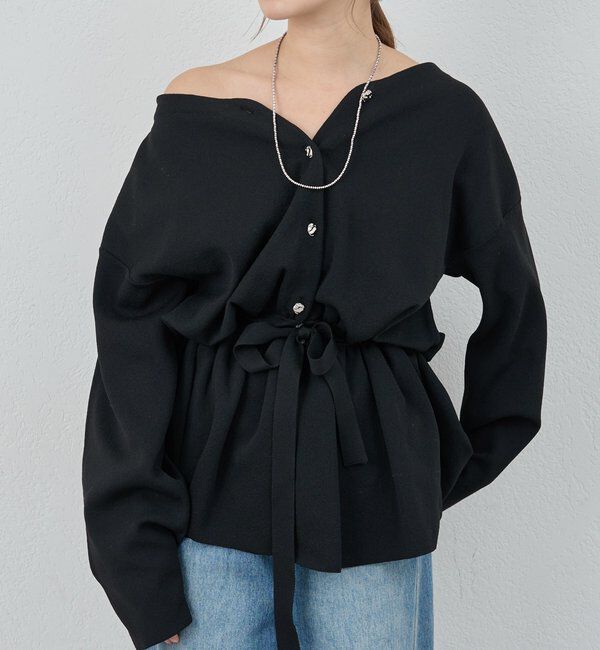  「3WAYペプラムカーディガン」|カーディガン|ブラック