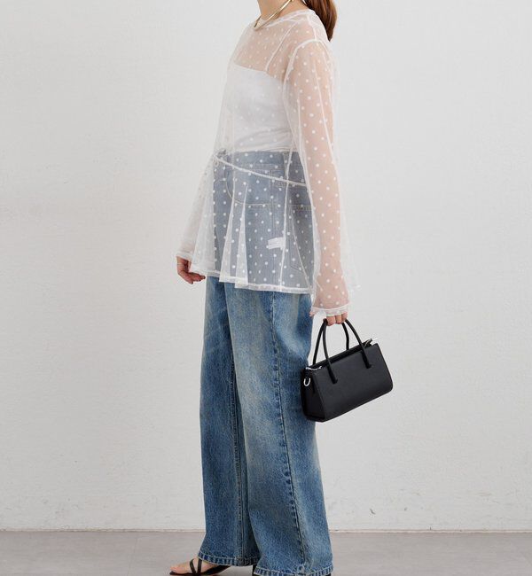  「ドットチュールブラウス」|シャツ・ブラウス|