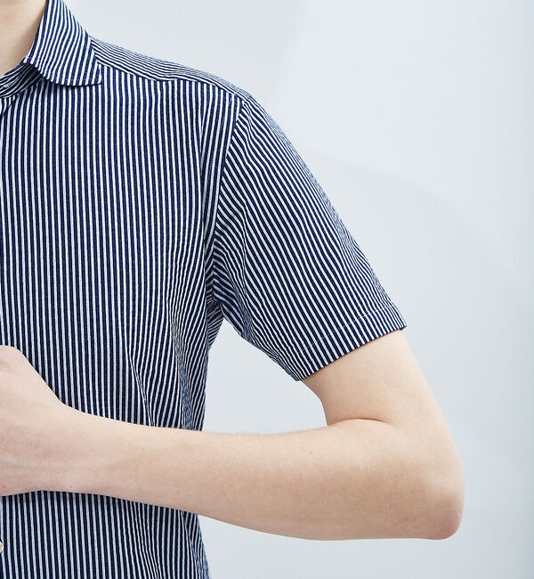 ABAHOUSE「【FLEX SHIRTS】シルキー サッカー ジャージー 半袖シャツ」|シャツ・ブラウス|