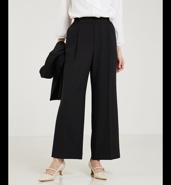 abahouse mavie「【エニデイカセット】タックストレートパンツ」|その他|ブラック