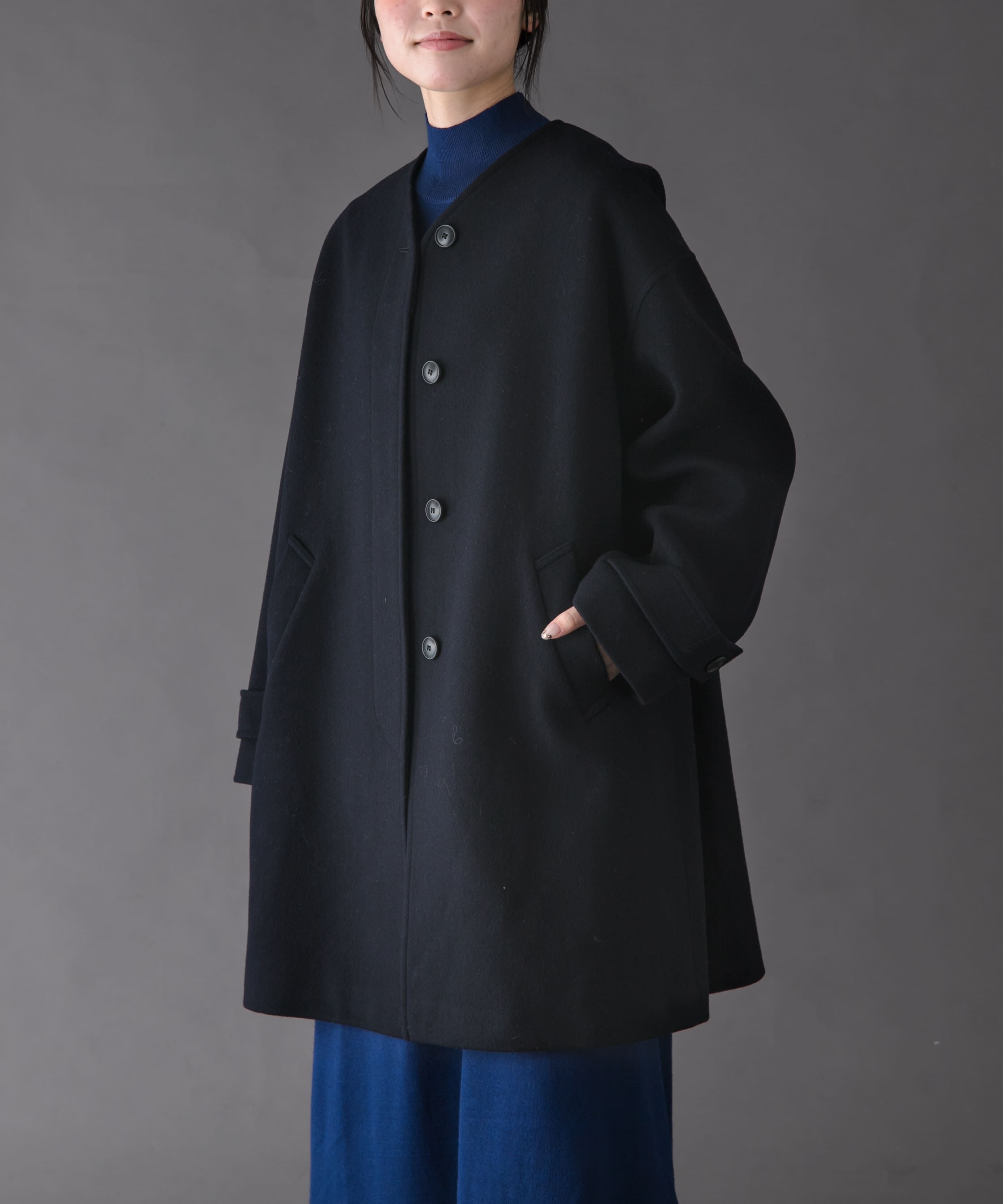 FORK&SPOON ウールノーカラーコート（URBAN RESEARCH DOORS）｜ルミネ