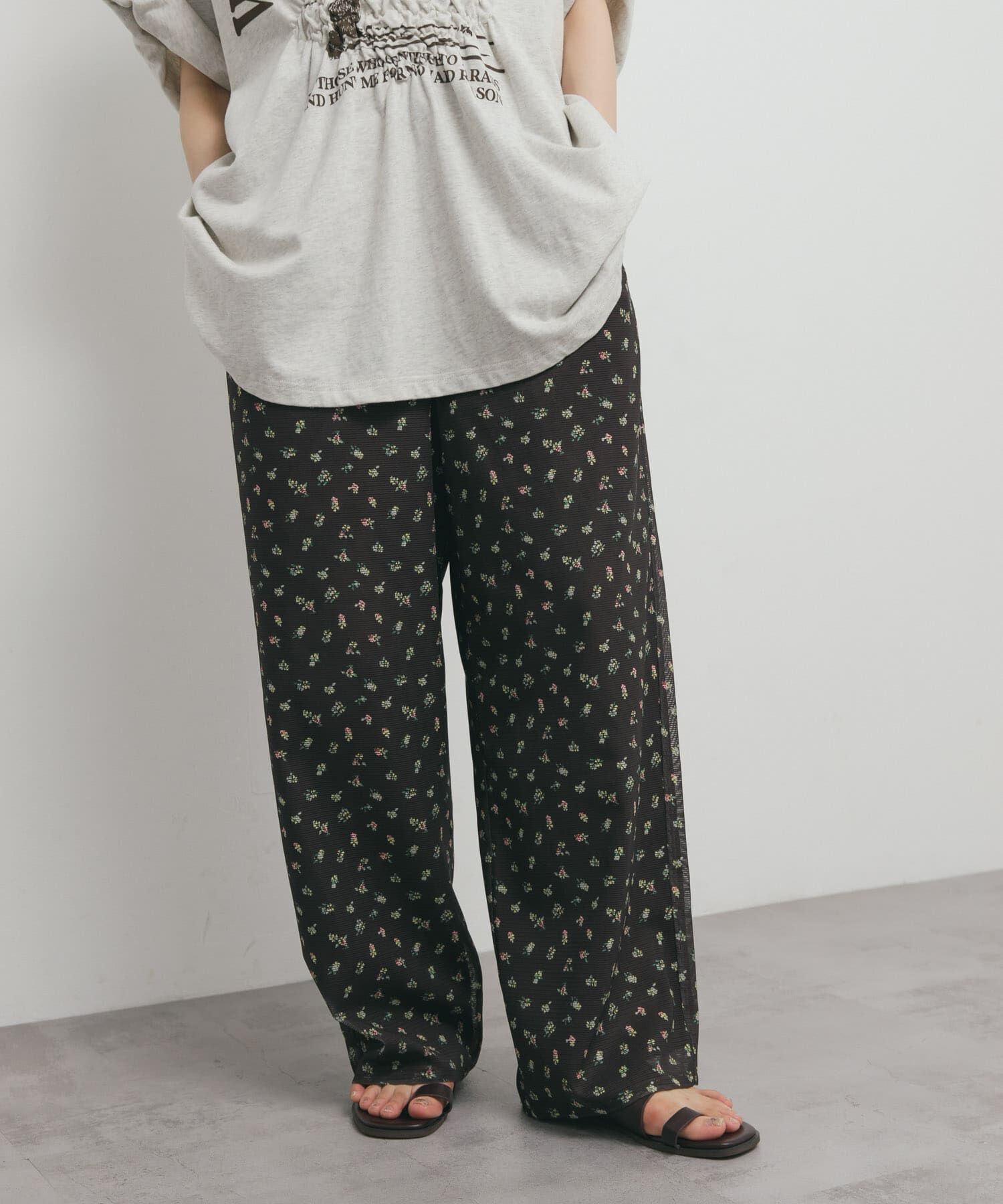  「フラワープリントメッシュパンツ」|その他|