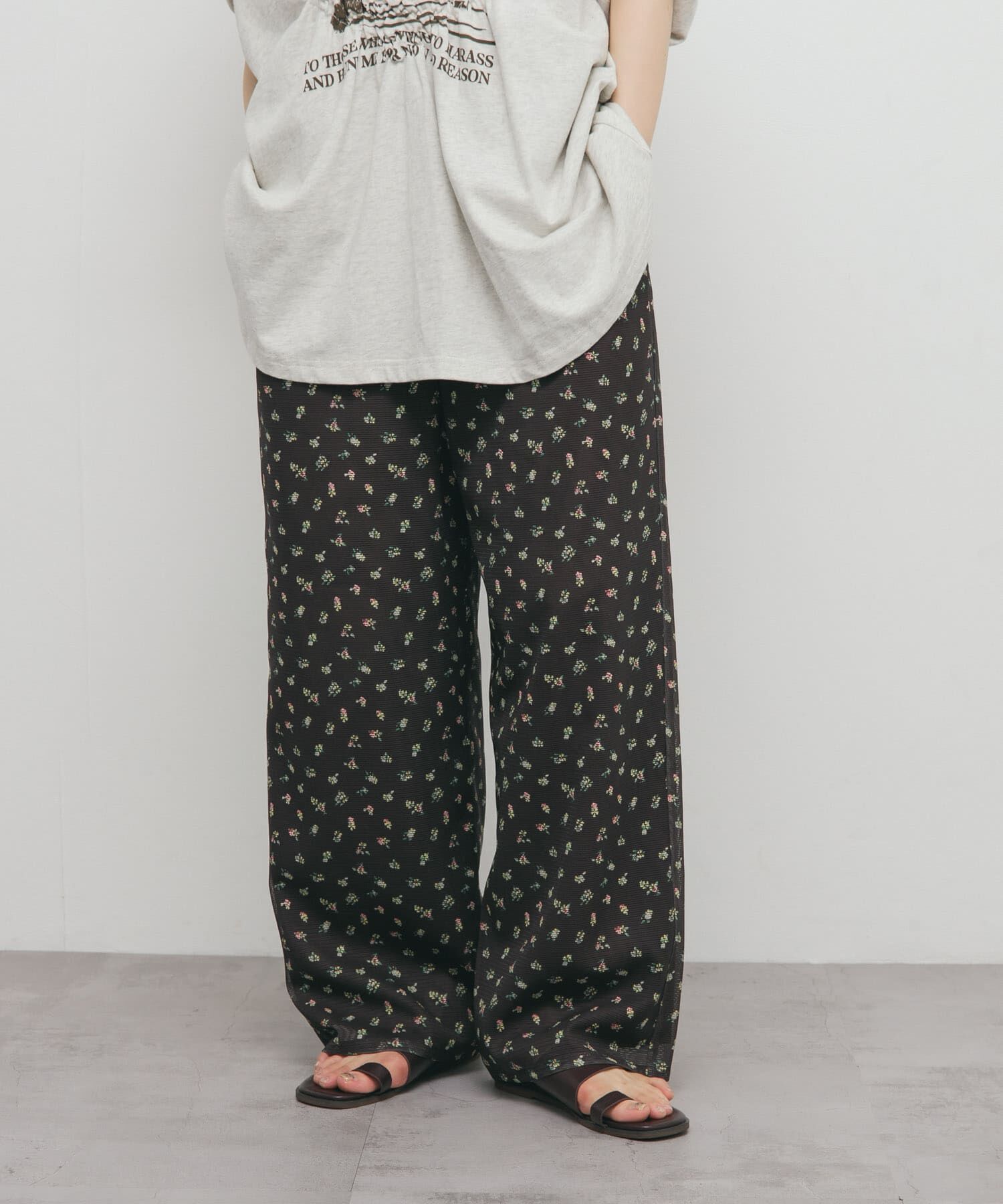  「フラワープリントメッシュパンツ」|その他|