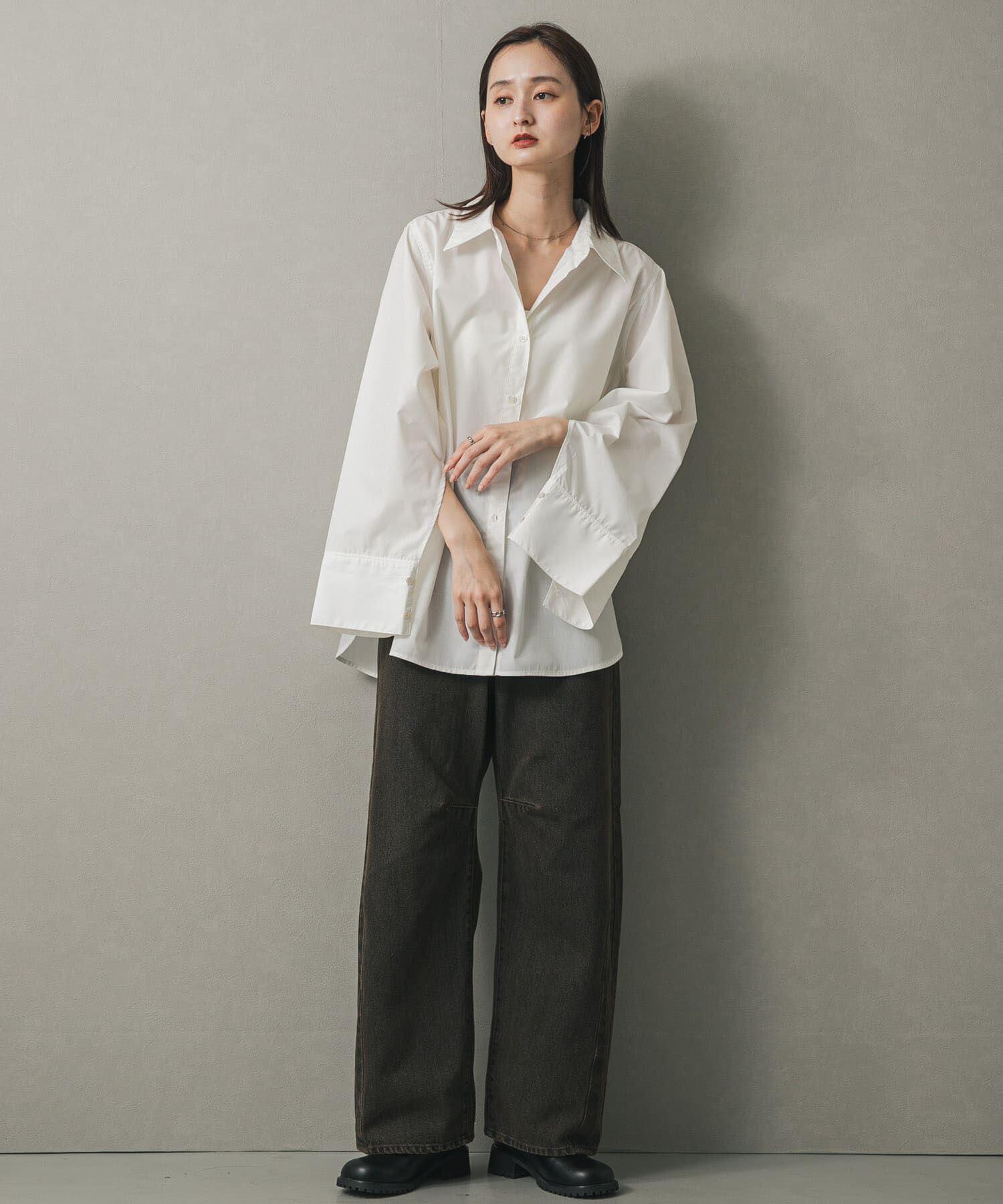 SENSE OF PLACE by URBAN RESEARCH「スリットスリーブルーズシャツ」|シャツ・ブラウス|