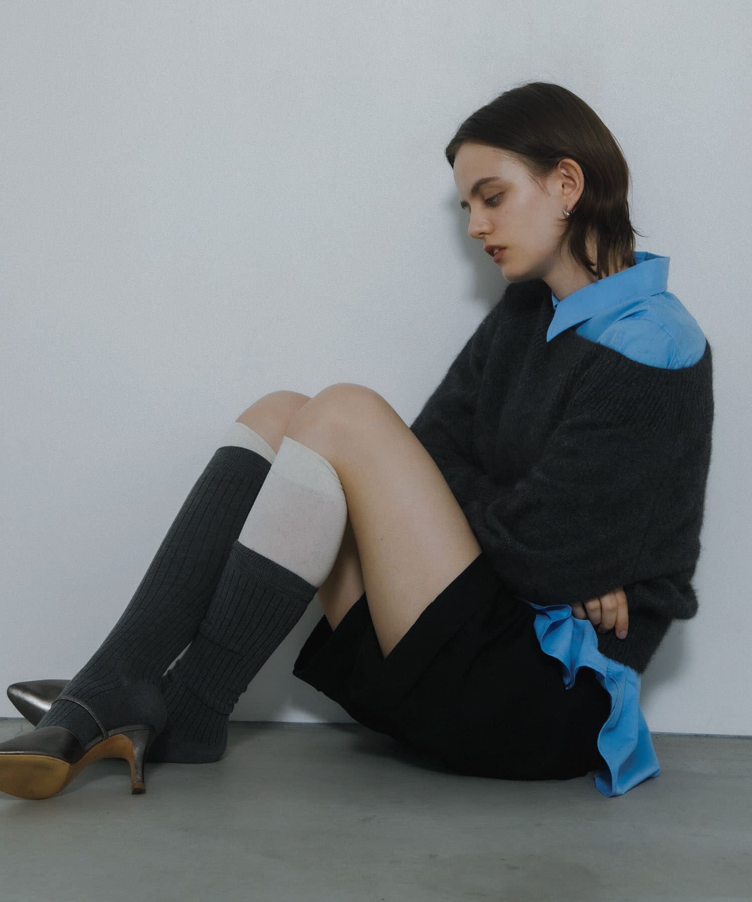 SENSE OF PLACE by URBAN RESEARCH「スリットスリーブルーズシャツ」|シャツ・ブラウス|ライトブルー