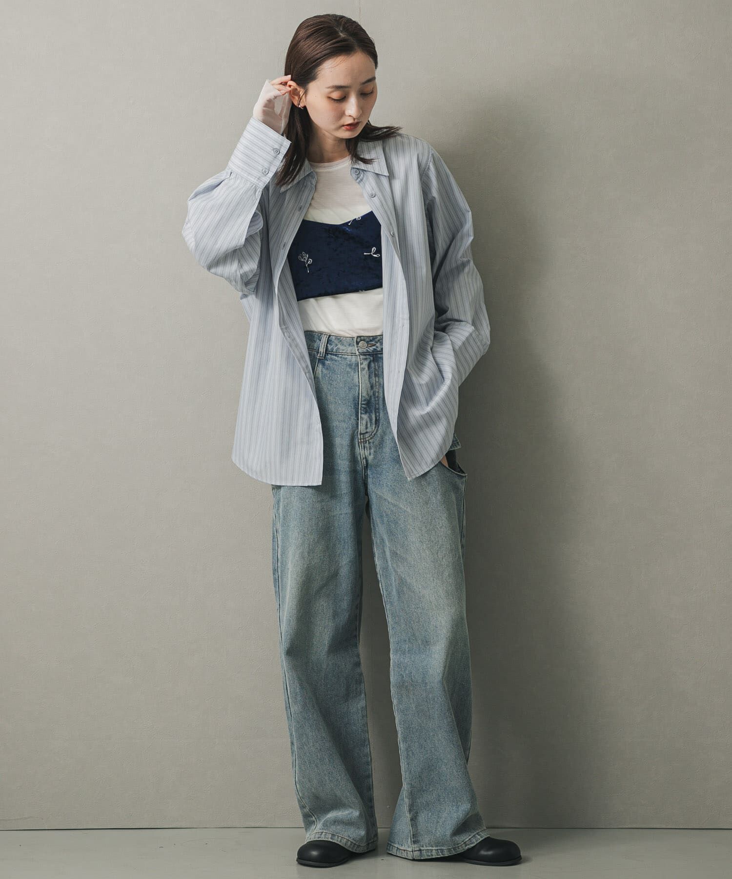 SENSE OF PLACE by URBAN RESEARCH「スリットスリーブルーズシャツ」|シャツ・ブラウス|